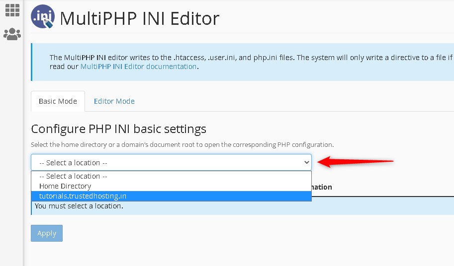 How to increase upload_max_filesize Limit at MultiPHP Ini Editor