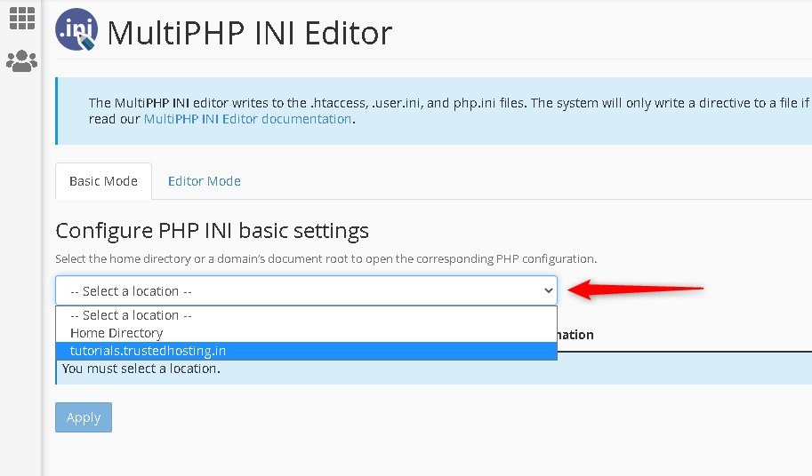 How to increase upload_max_filesize Limit at MultiPHP Ini Editor