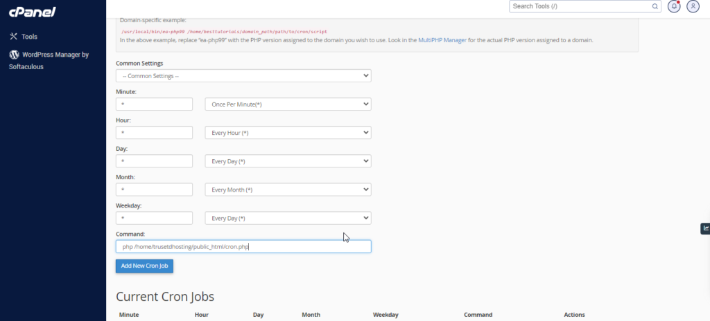 Cron Jobs – cPanel