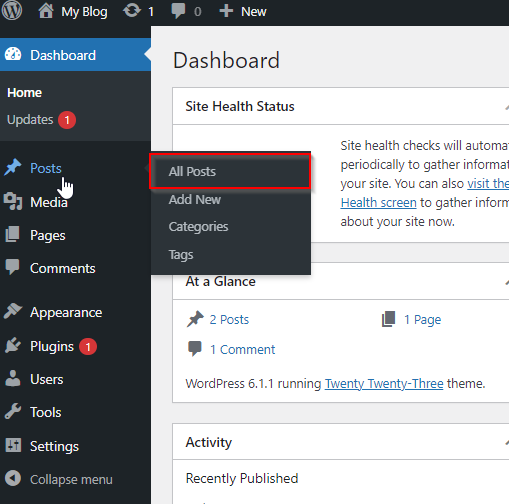 WordPress – Preview Posts