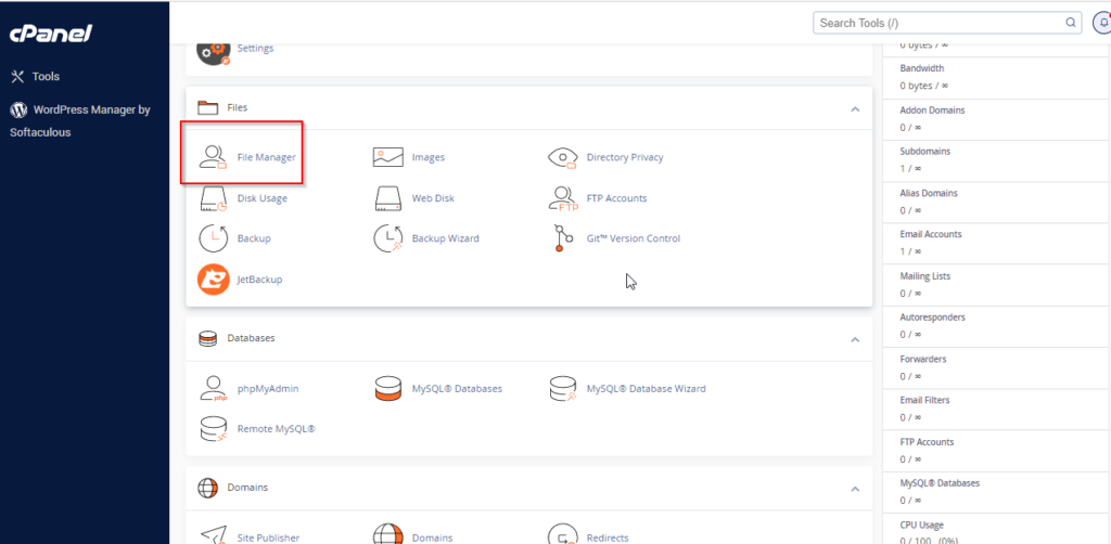 How-To change the permission of files or folders via the cPanel File manager