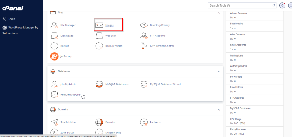 cPanel – Images