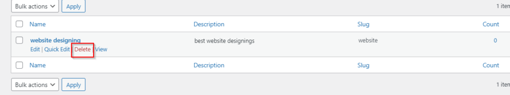 WordPress – Delete Tags