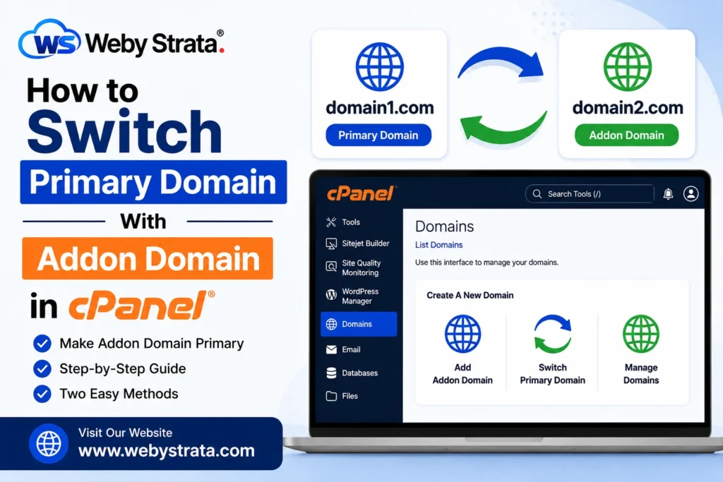 How to Switch the Primary Domain Name With an Addon Domain in cPanel