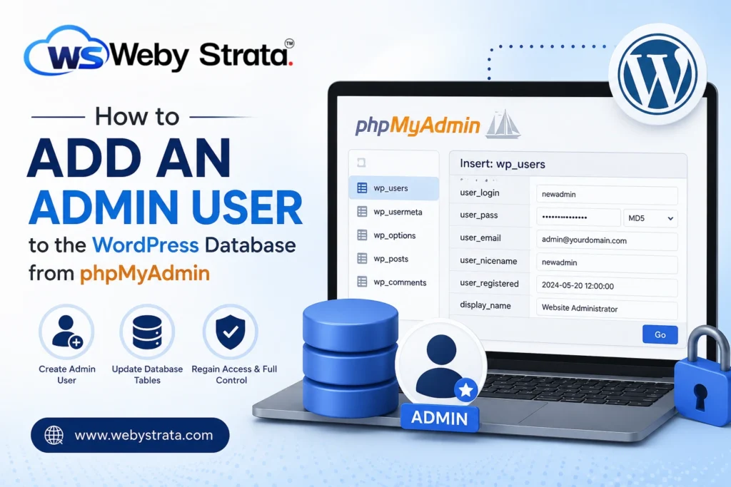 How to Add Admin User to WordPress Database from phpMyAdmin