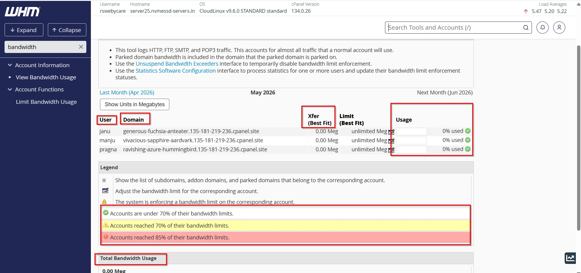 how-to-check-bandwidth-usage-in-whm