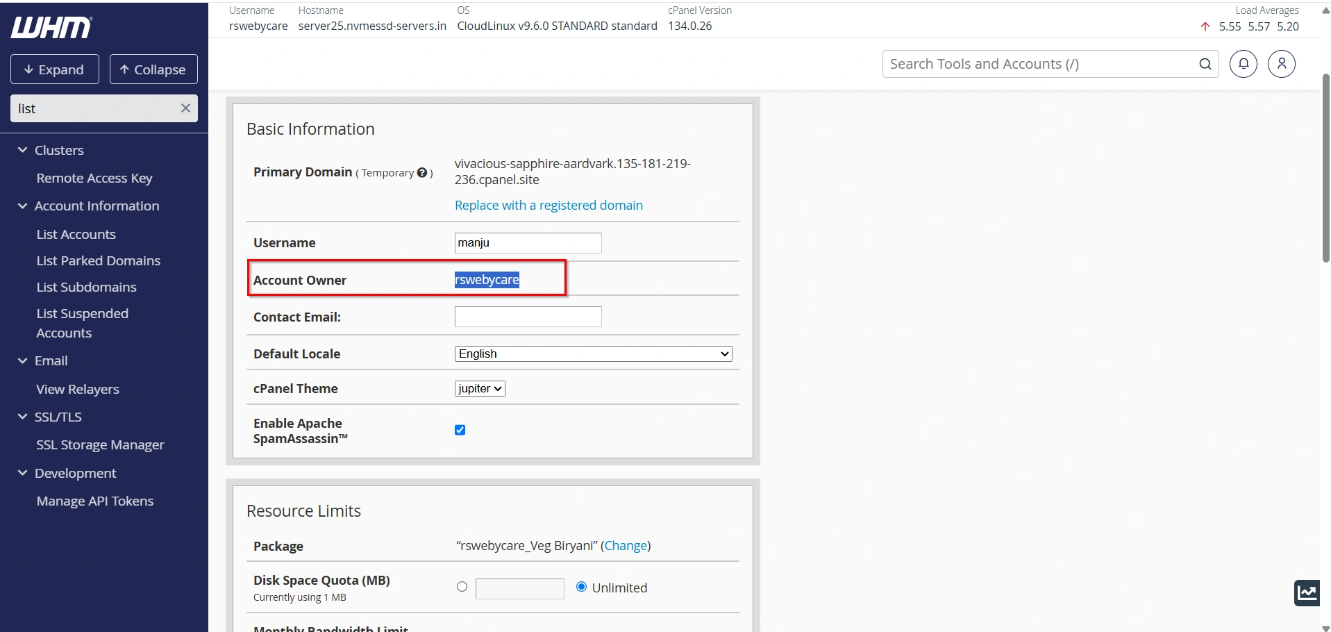 how-to-change-an-account-owner-in-whm