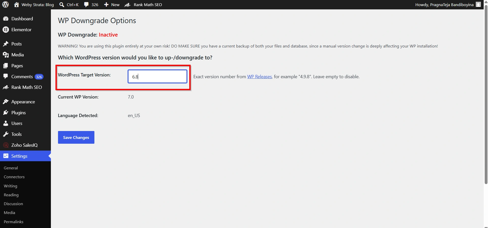 earn-to-downgrade-your-wordpress-version
