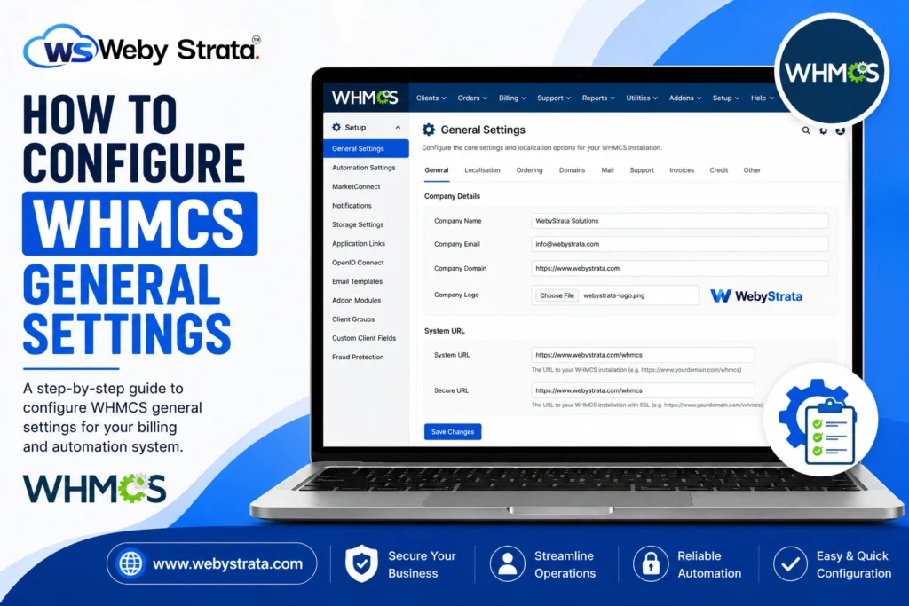 How to Configure WHMCS General Settings