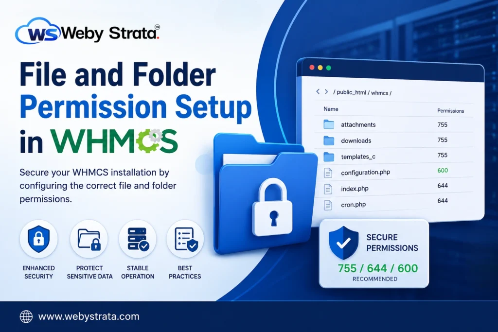 File and Folder Permission Setup in WHMCS