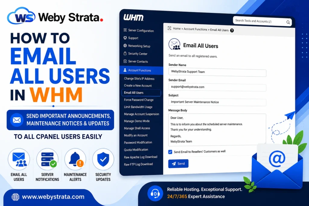 How to Email All Users in WHM (Web Host Manager)