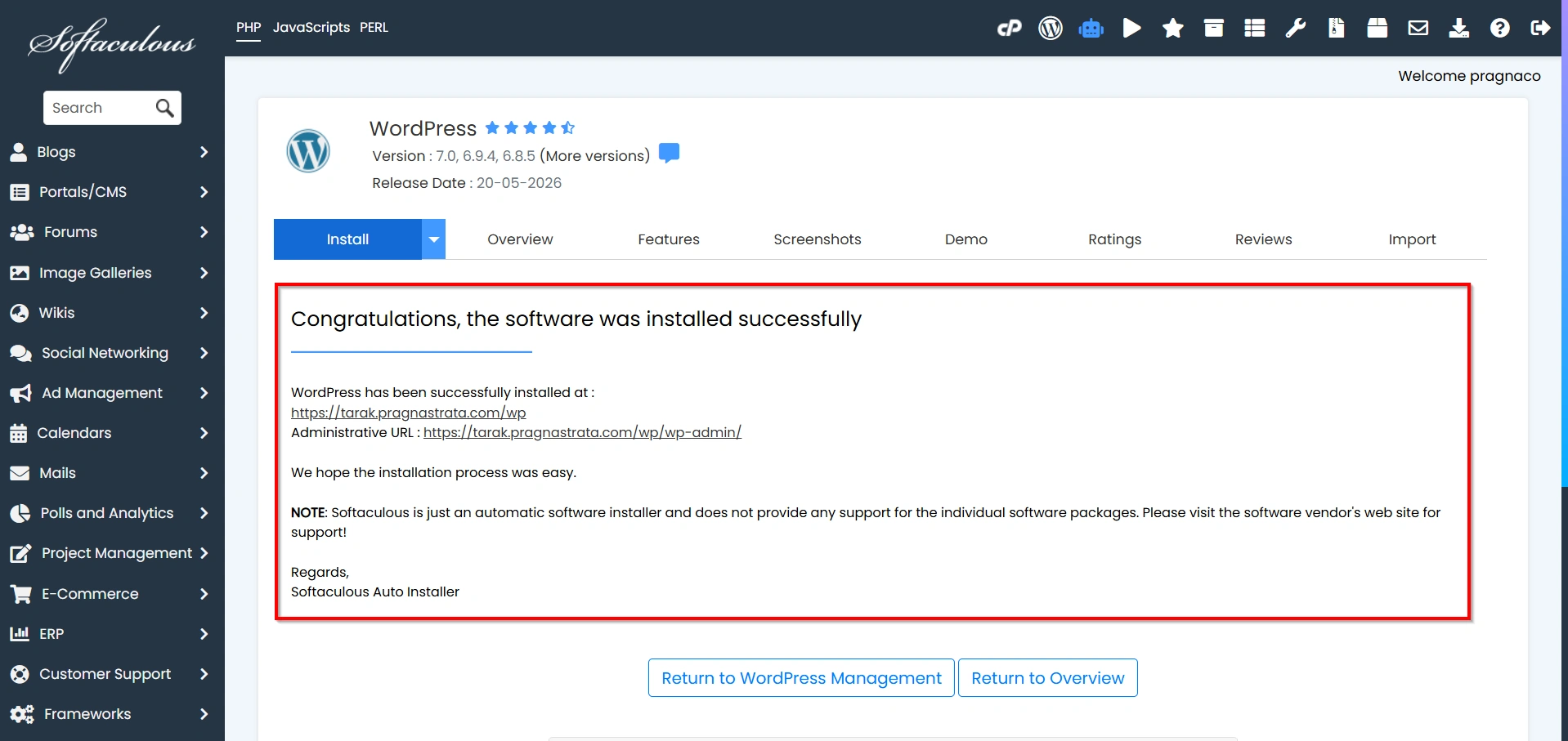 how-to-install-wordpress-in-cpanel-via-softaculous