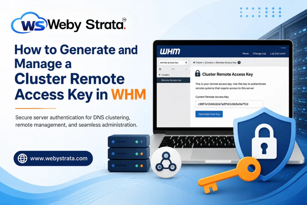 How to Generate and Manage a Cluster Remote Access Key in WHM