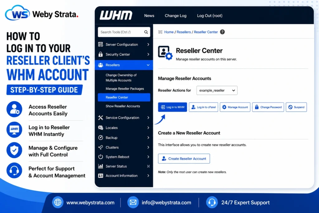 How to Log in to Your Reseller Client’s WHM Account