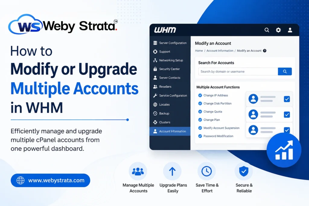 How to Modify or Upgrade Multiple Accounts in WHM