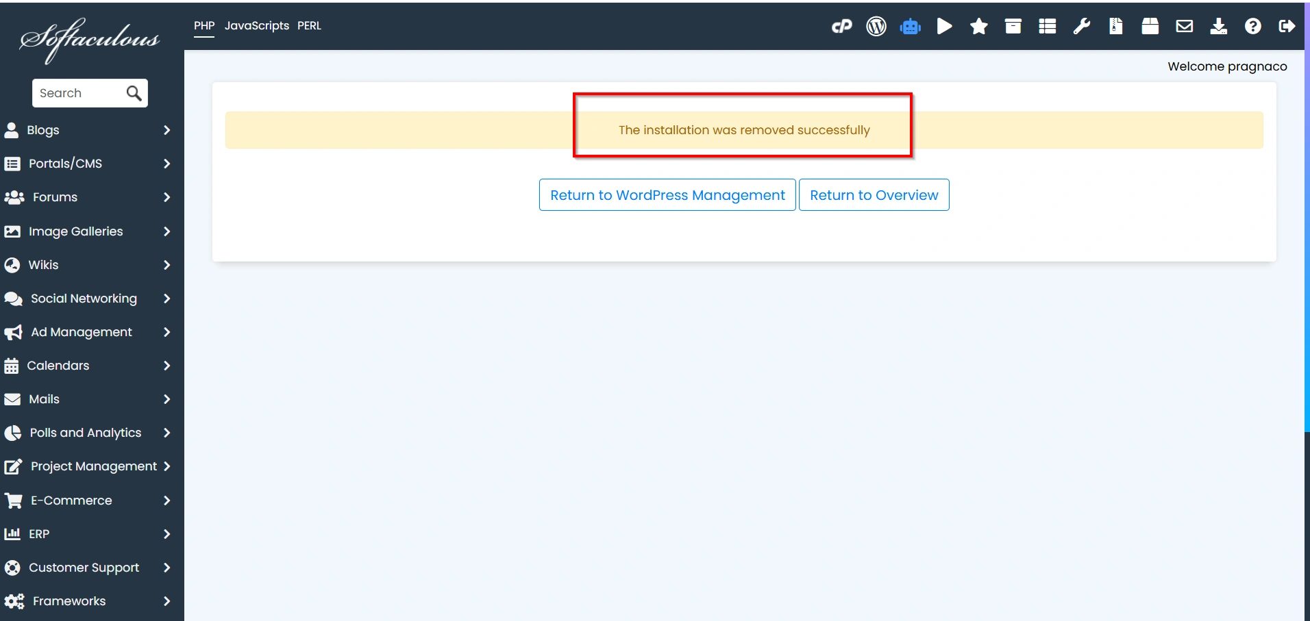 how-to-remove-wordpress-from-cpanel-softaculous