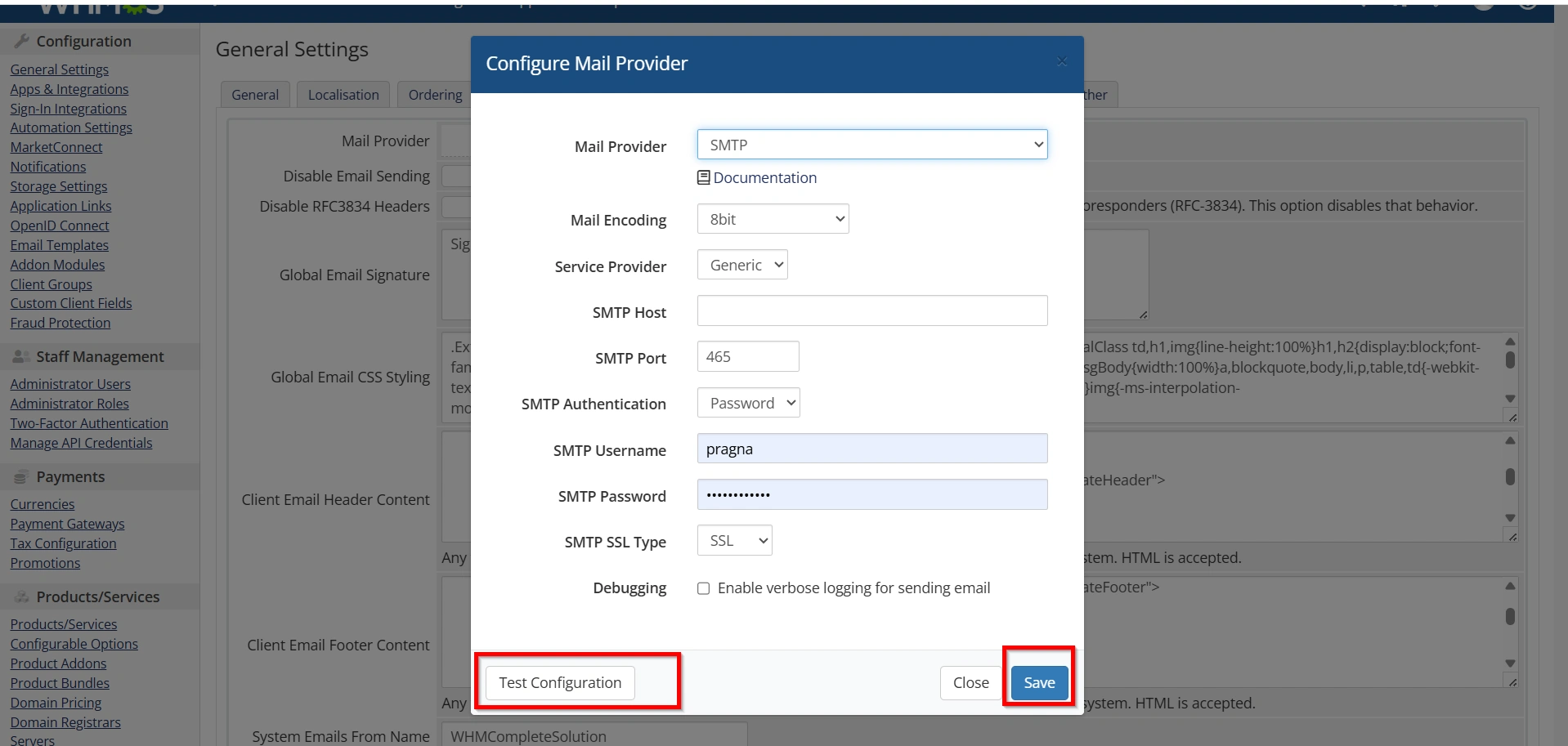 smtp-email-configuration-in-whmcs