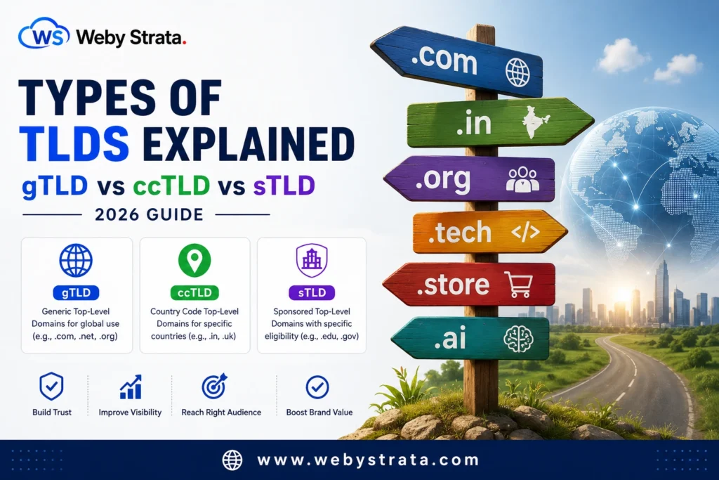 Types of TLDs Explained: gTLD vs ccTLD vs sTLD (2026 Guide)