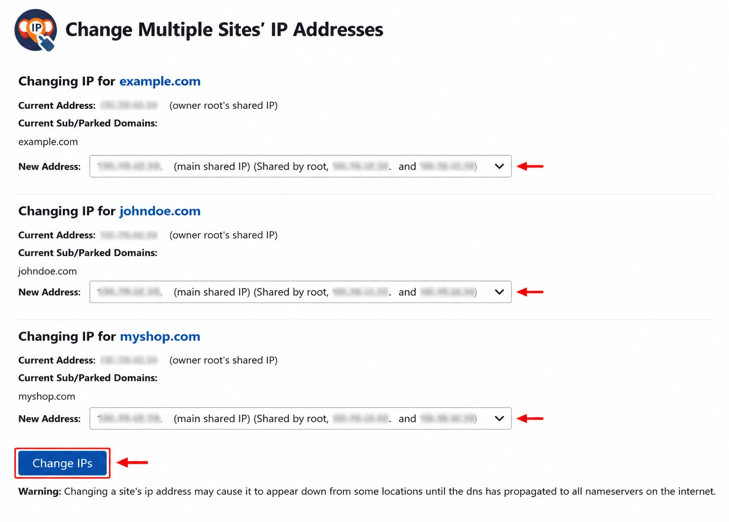 change-ip-addresses-multiple-sites-accounts-whm change-ip-addresses-multiple-sites-accounts-whm