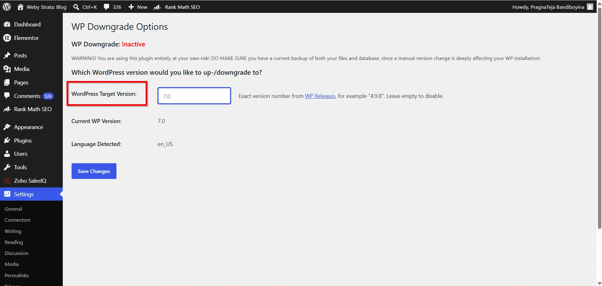 earn-to-downgrade-your-wordpress-version