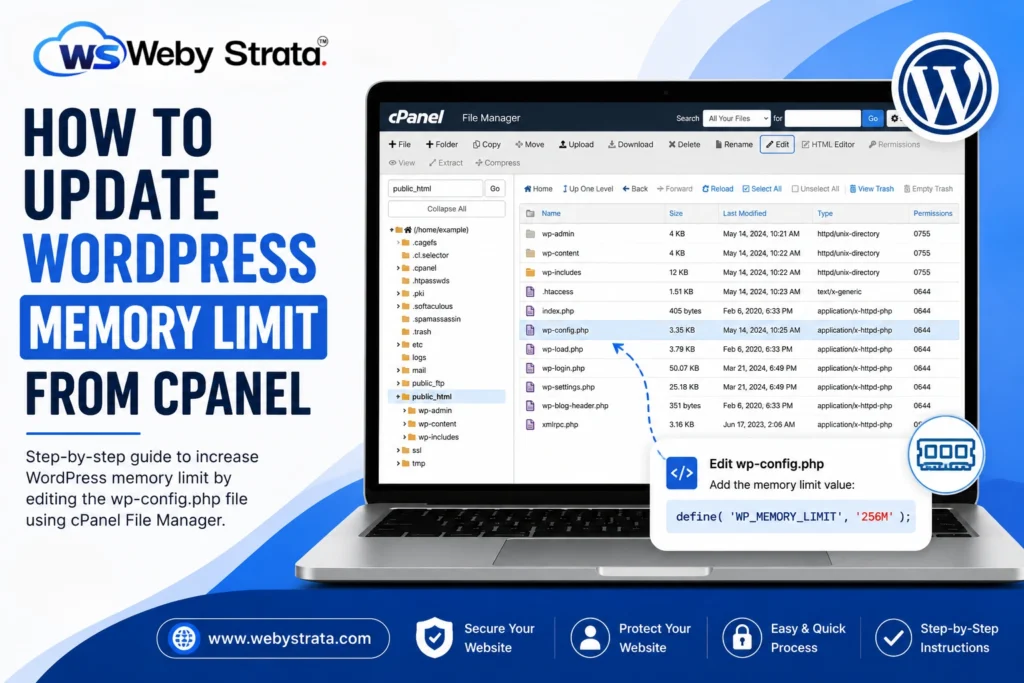 How to Update WordPress Memory Limit from cPanel